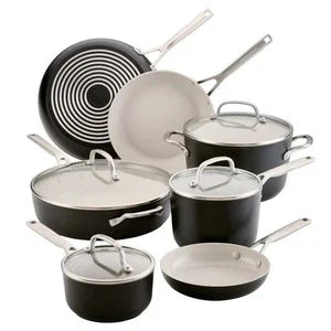KitchenAid Hard-Anodized Ceramic Non-Stick Cookware Set, 11-piece, Black